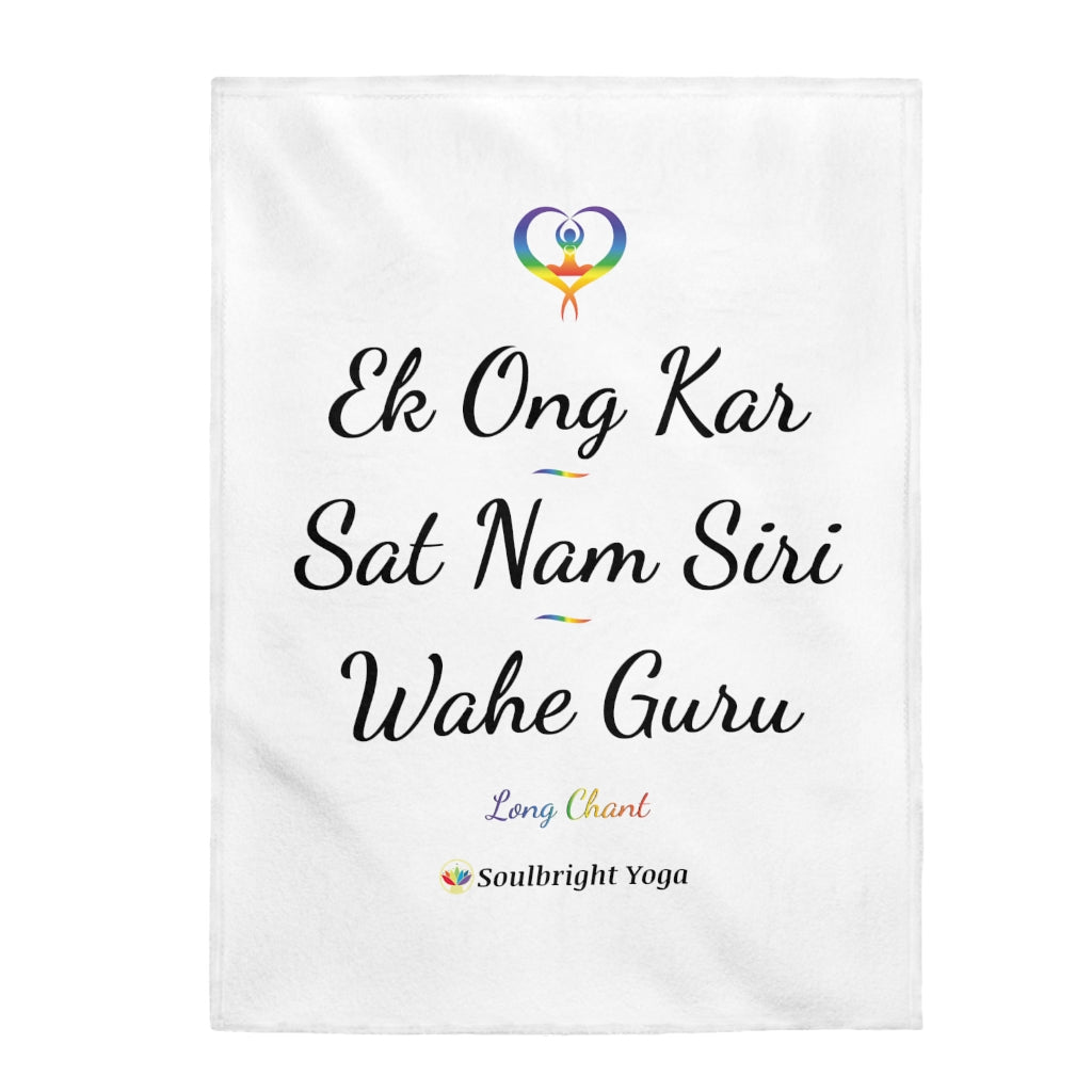 Ek Ong Kar Long Chant- Mantra Velveteen Plush Blanket