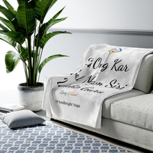 Load image into Gallery viewer, Ek Ong Kar Long Chant- Mantra Velveteen Plush Blanket

