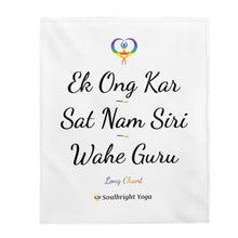 Load image into Gallery viewer, Ek Ong Kar Long Chant- Mantra Velveteen Plush Blanket

