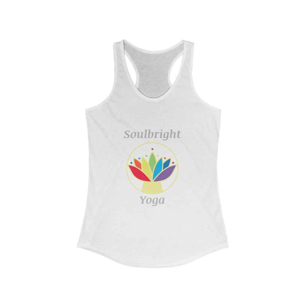 SoulBright Yoga Women's Racerback Tank- White